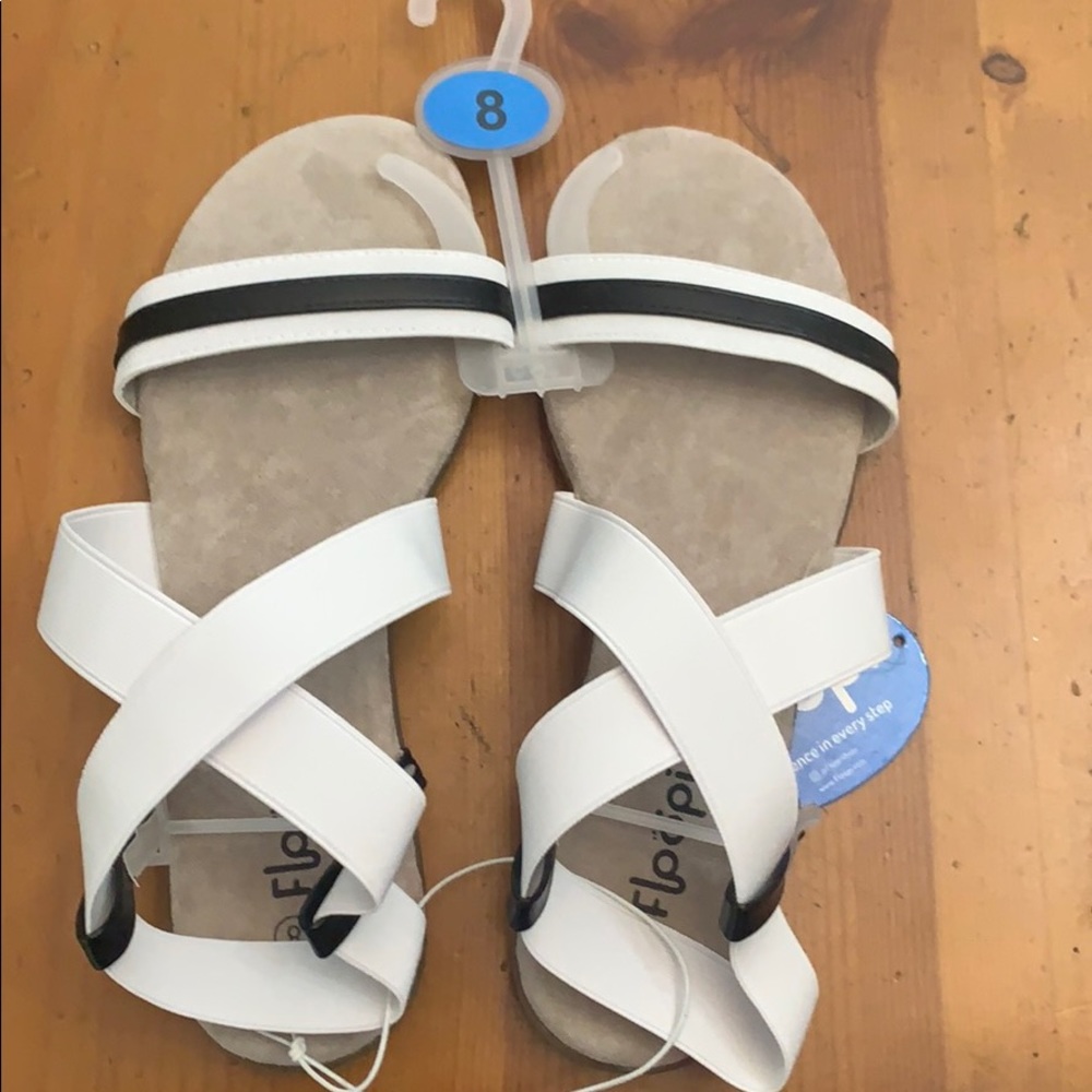 Black and white Comfort gladiator sandal